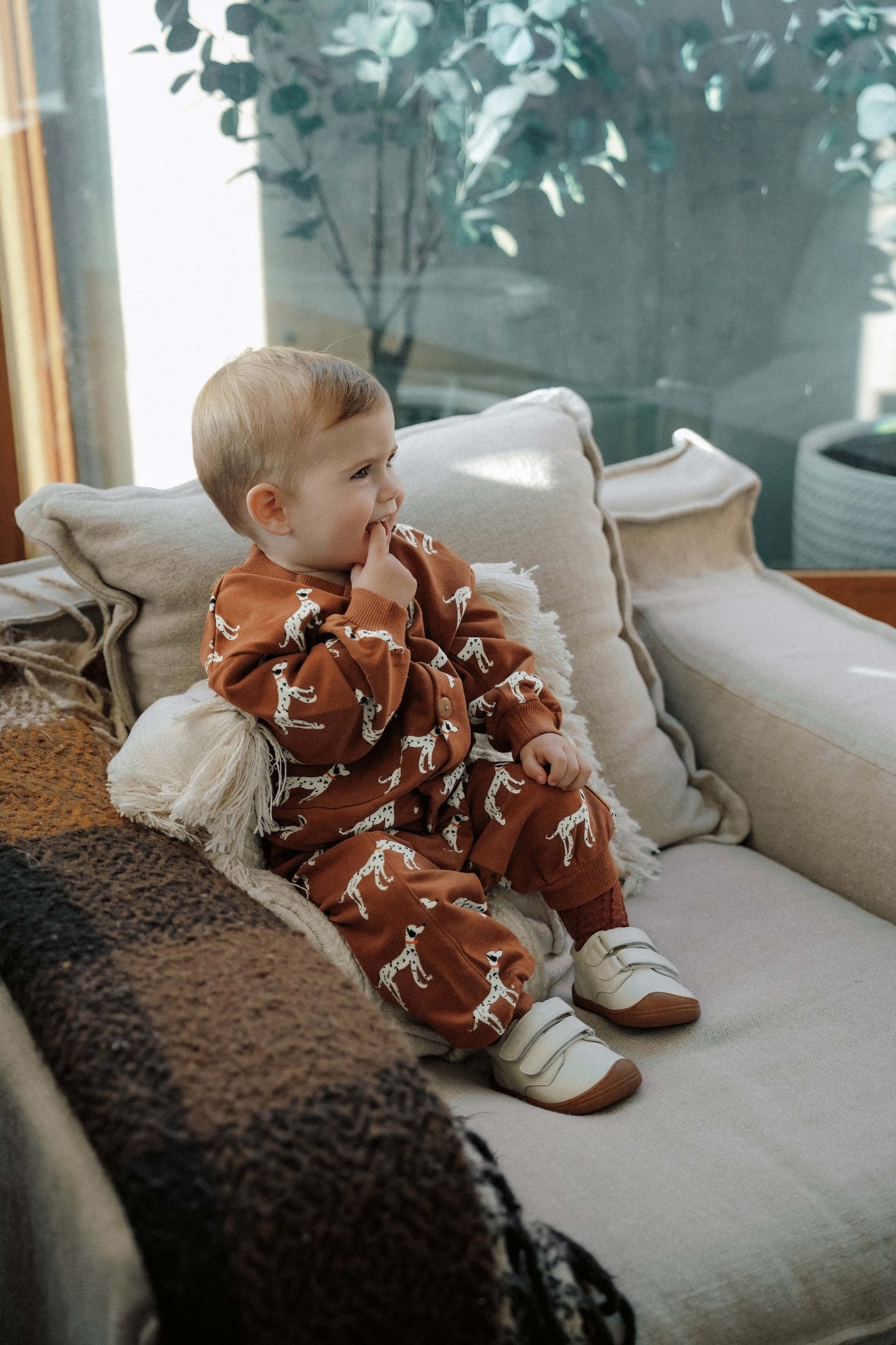 Spotted Latte Pants - Caramel Latte