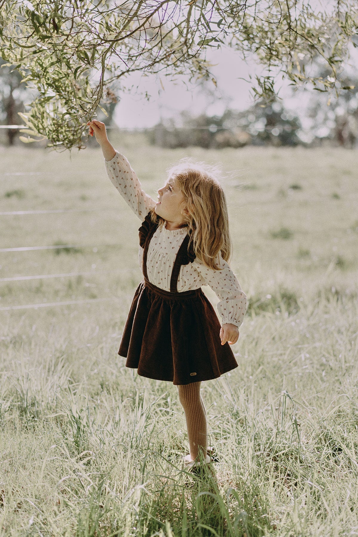 Suspender Skirt - Dark Brown