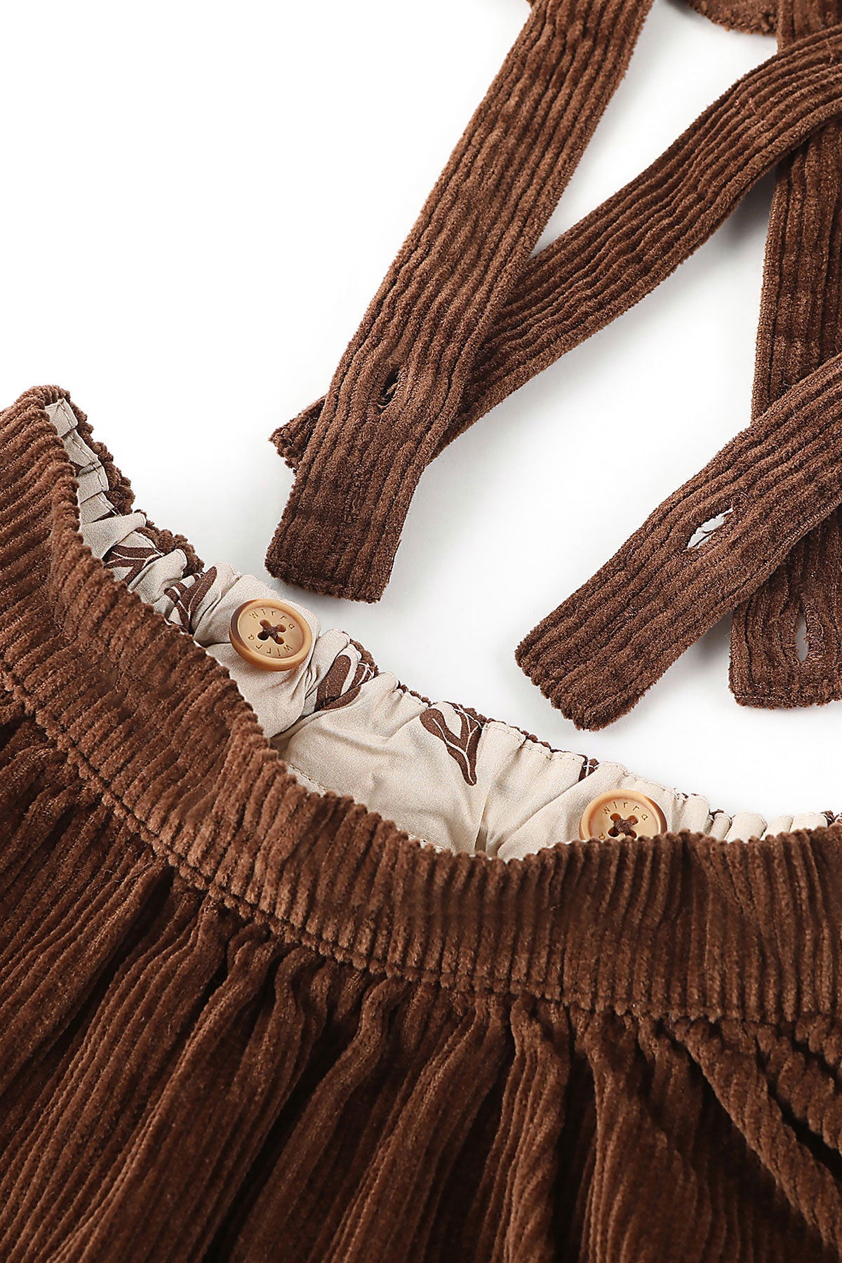 Suspender Skirt - Dark Brown