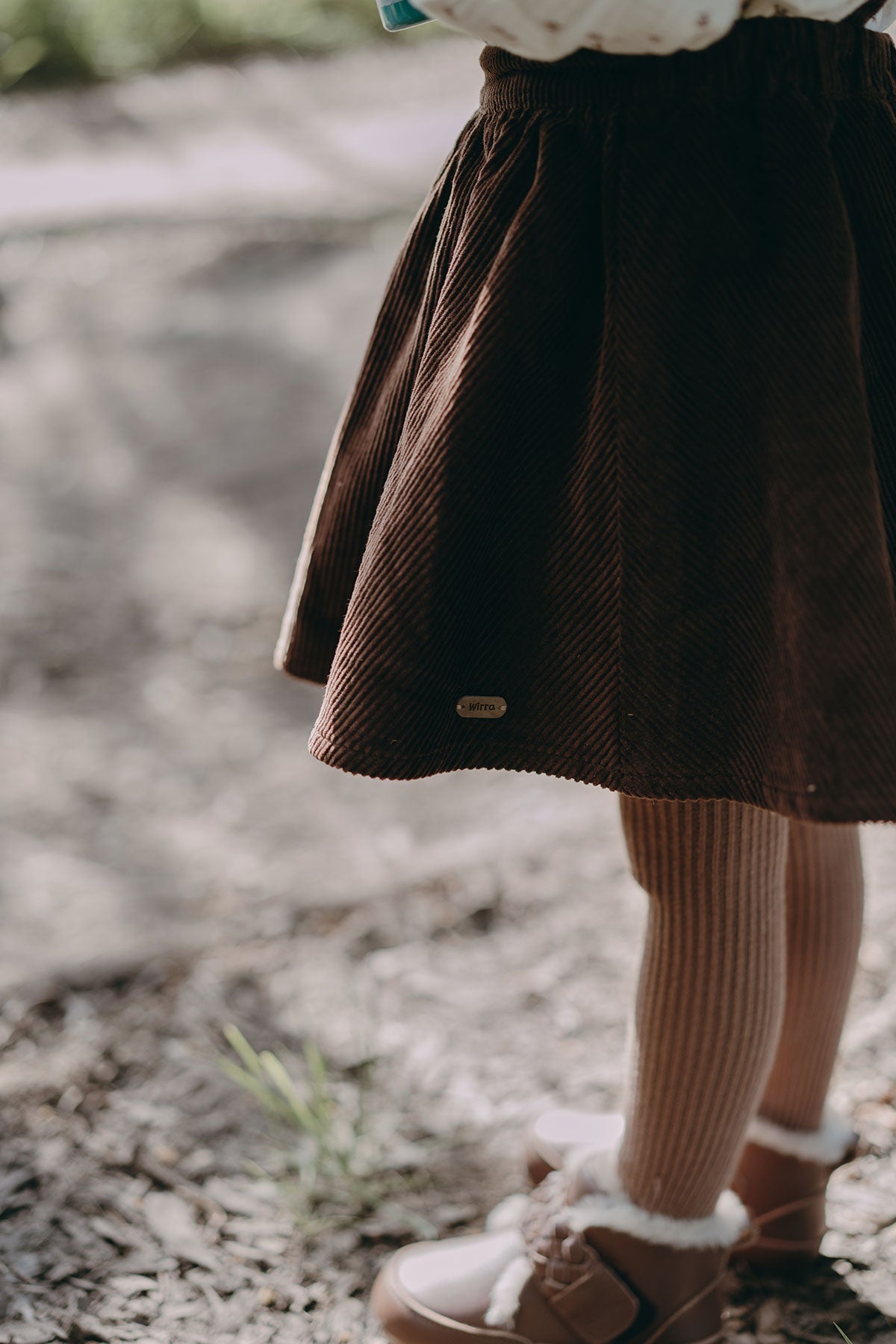 Suspender Skirt - Dark Brown