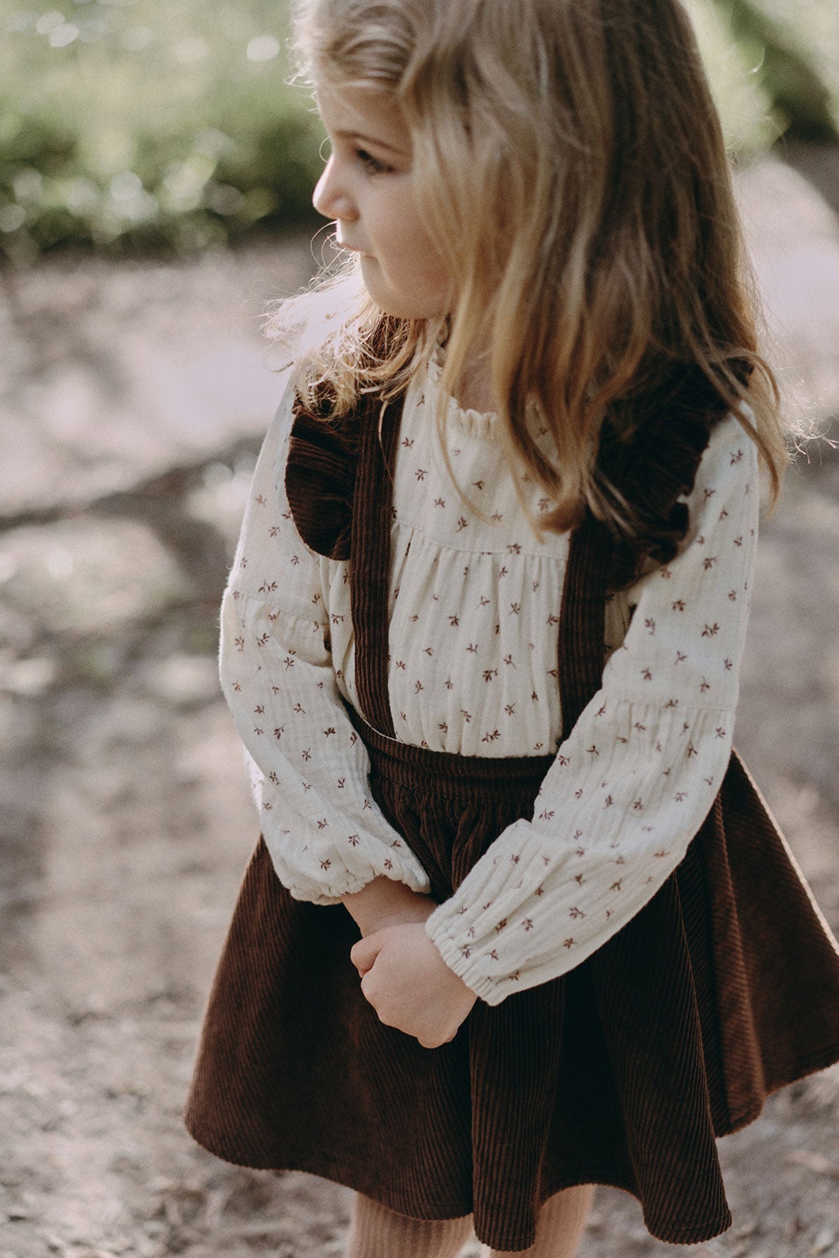 Suspender Skirt - Dark Brown