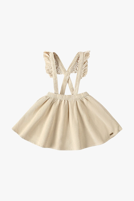 Suspender Skirt - Light Beige