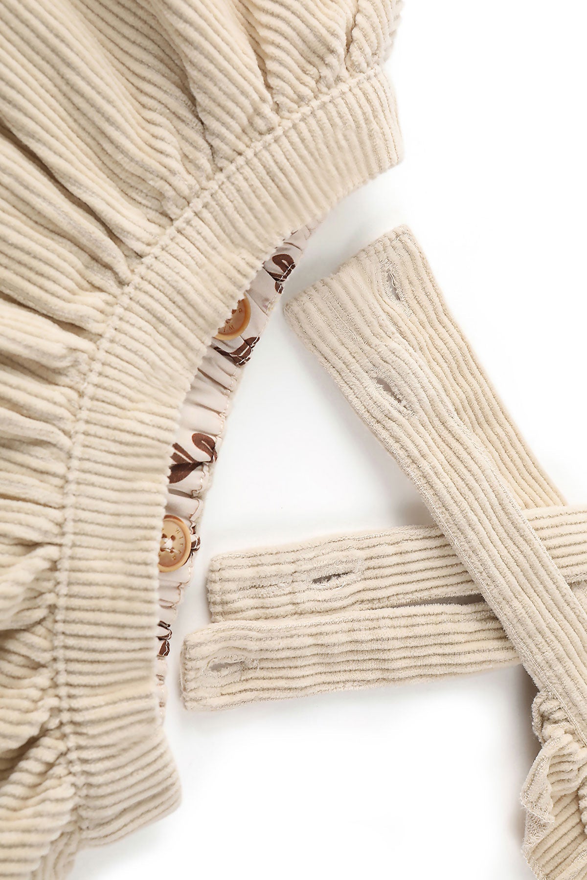 Suspender Skirt - Light Beige