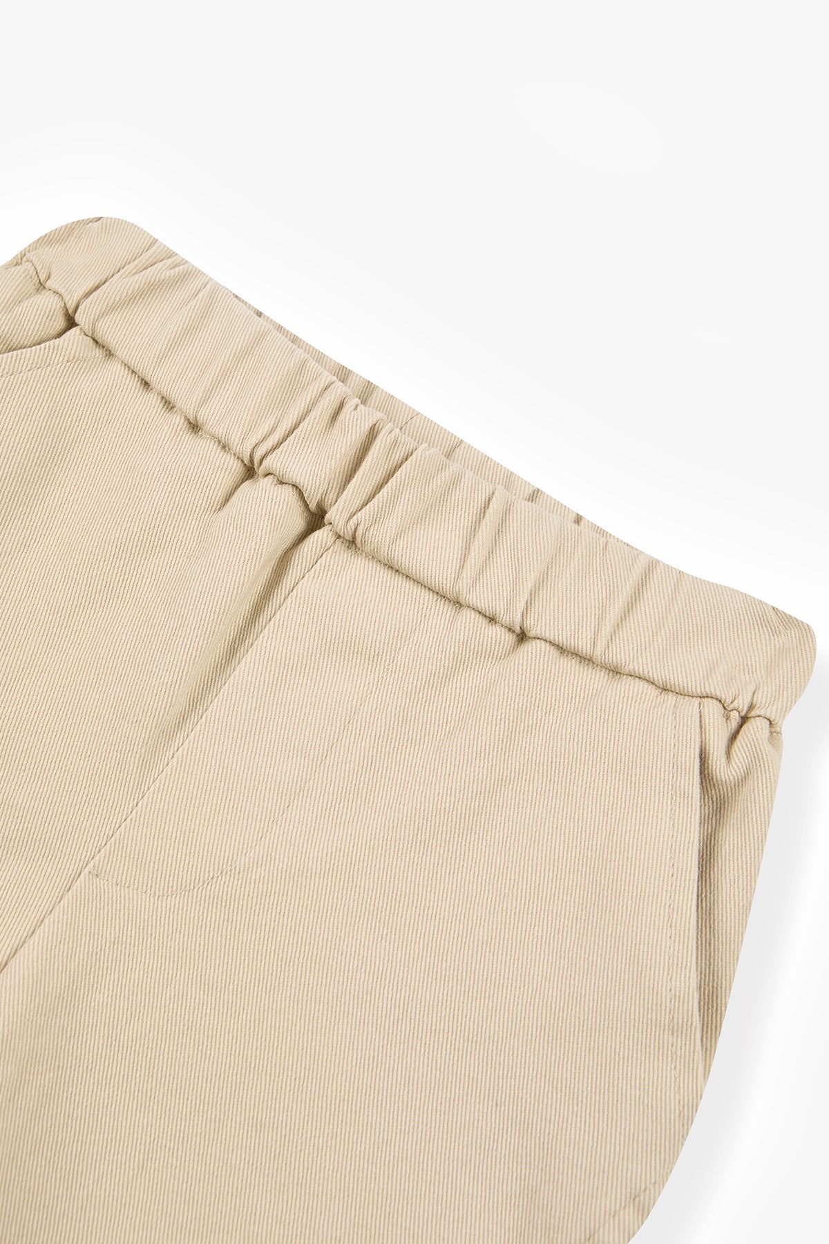 Twill Cuff Pants With Pockets - Light Khaki