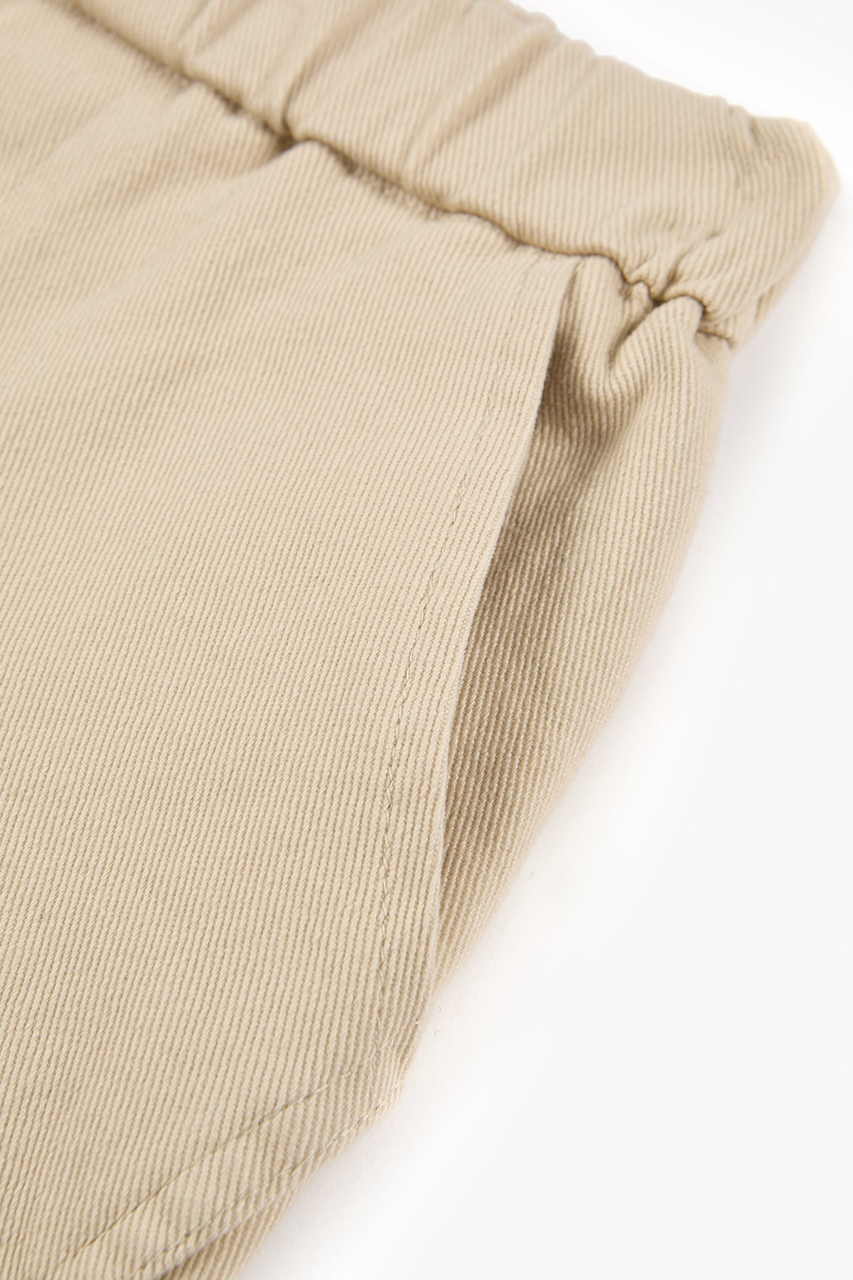 Twill Cuff Pants With Pockets - Light Khaki