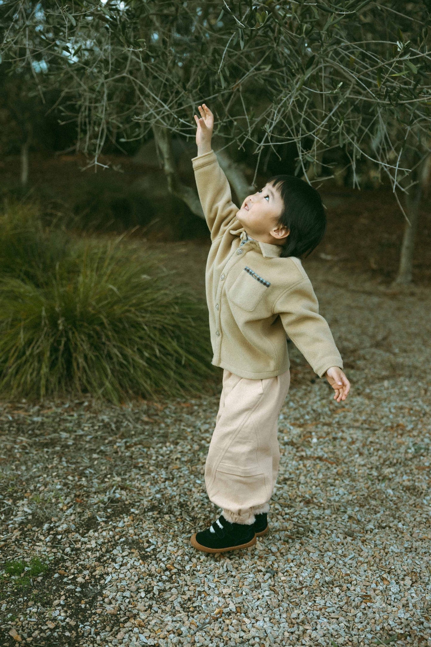 Twill Cuff Pants With Pockets - Light Khaki
