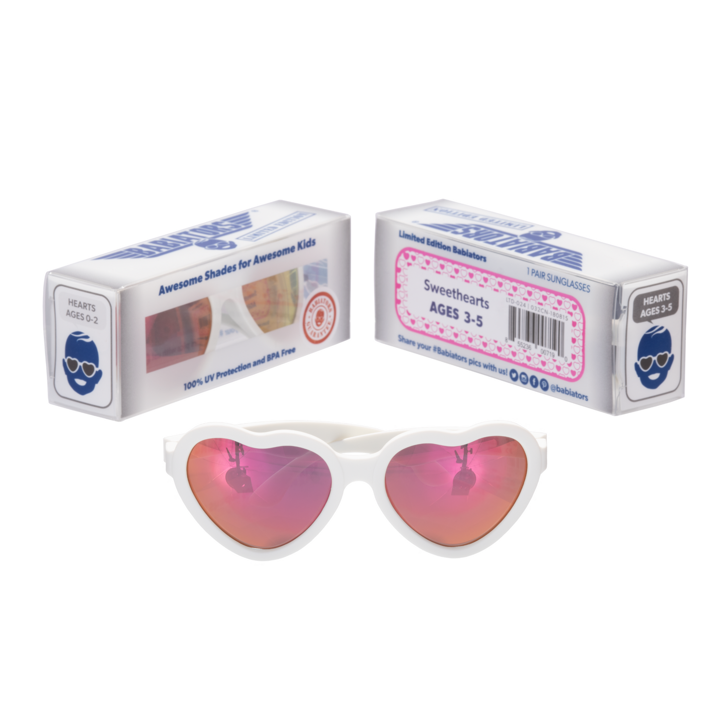 Non-Polarized Mirrored Heart Sunglasses | The Sweetheart