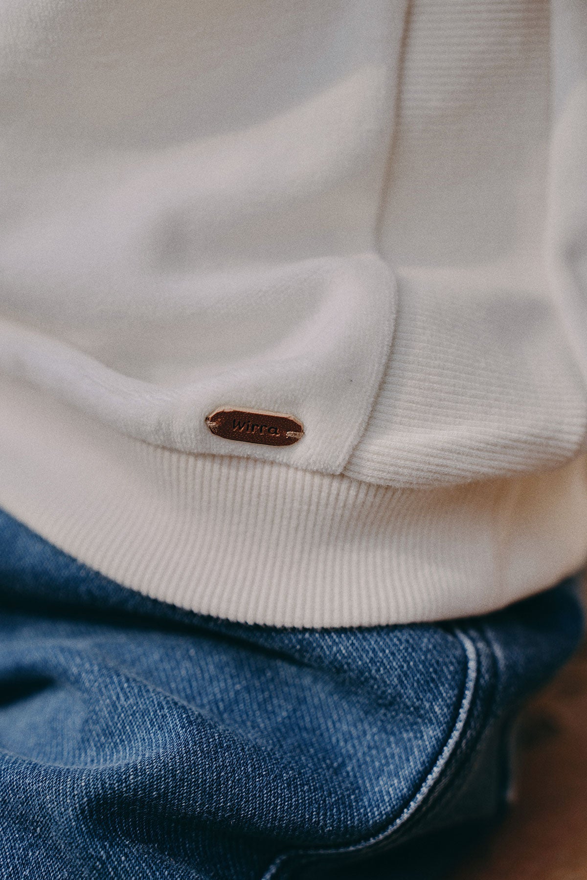 Velvet Sweatshirt - Moonlight White