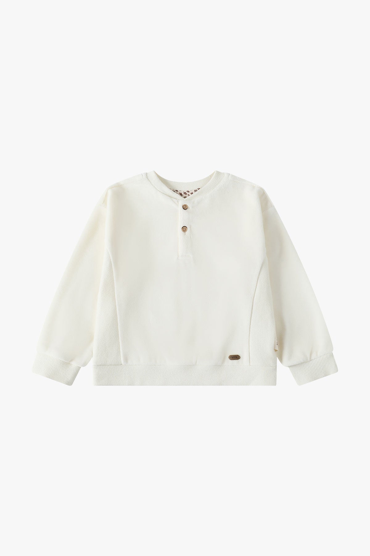 Velvet Sweatshirt - Moonlight White