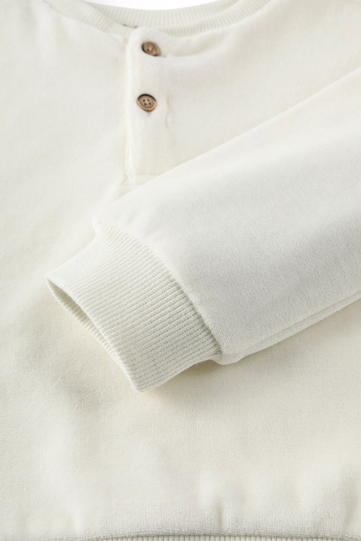 Velvet Sweatshirt - Moonlight White