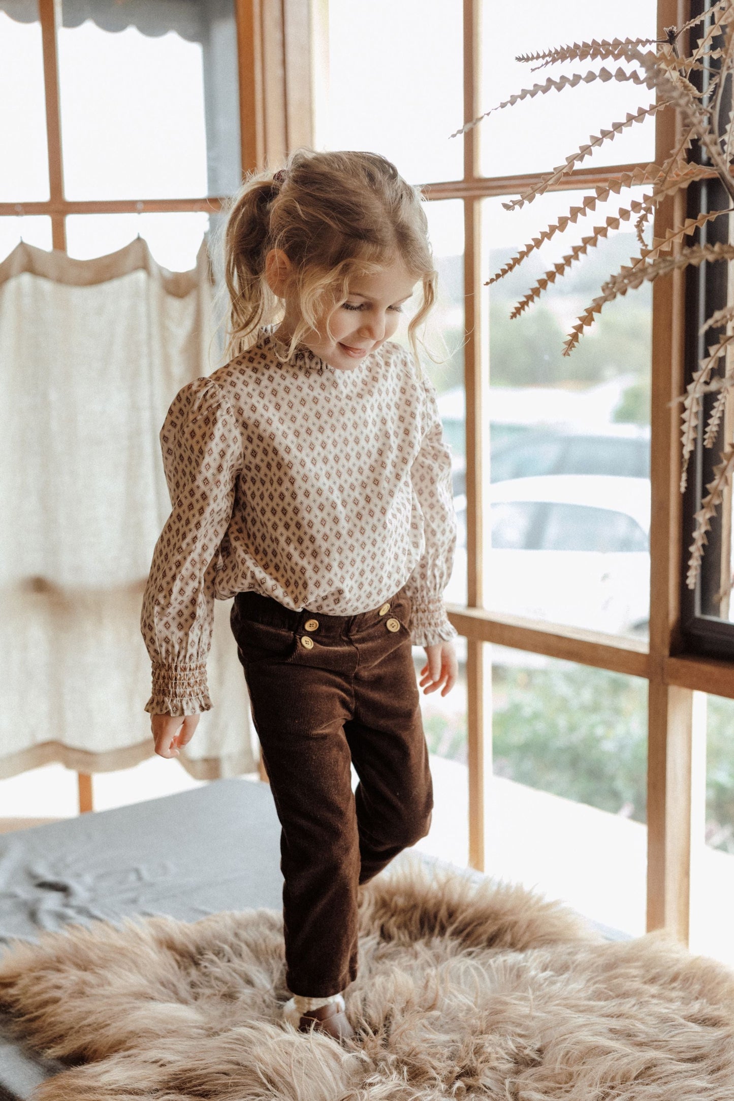 Vintage Printed Blouse - Berry
