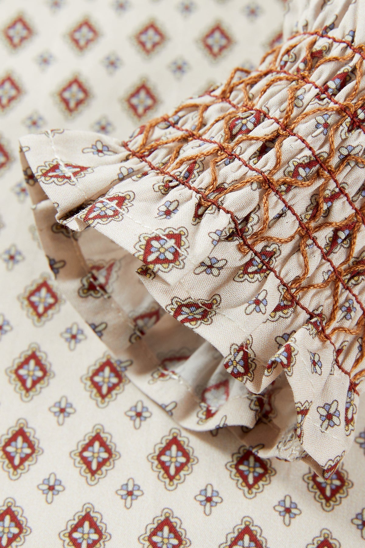 Vintage Printed Blouse - Berry
