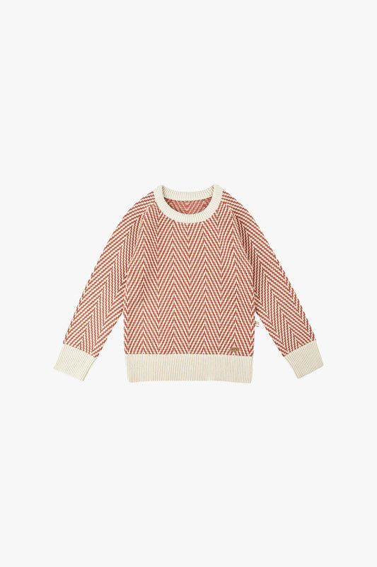 Vintage Ripple Sweater - Red Ripple
