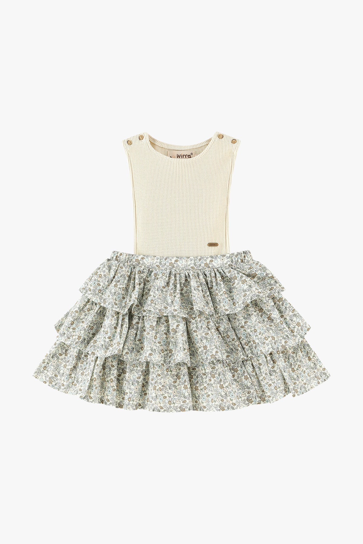 Waffle Plaid Sundress - Beige