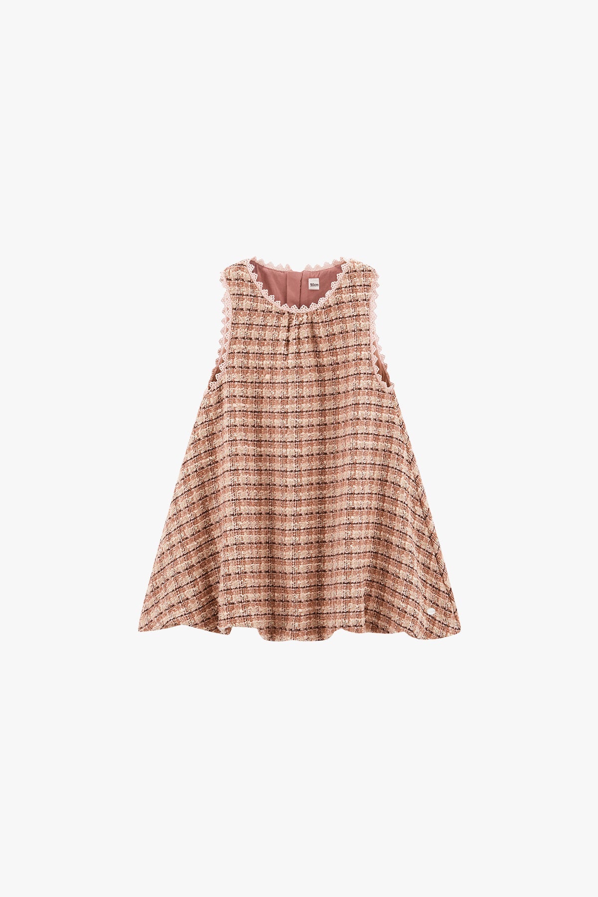 Warm Red Plaid Balloon Skirt - Warm red grid