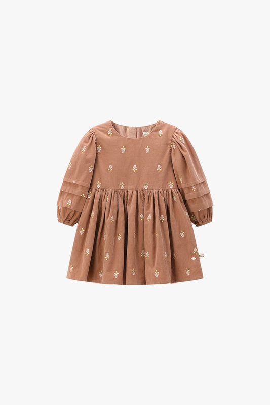 Warm Rose Embroidered Bubble Skirt - Warm Rose Pink
