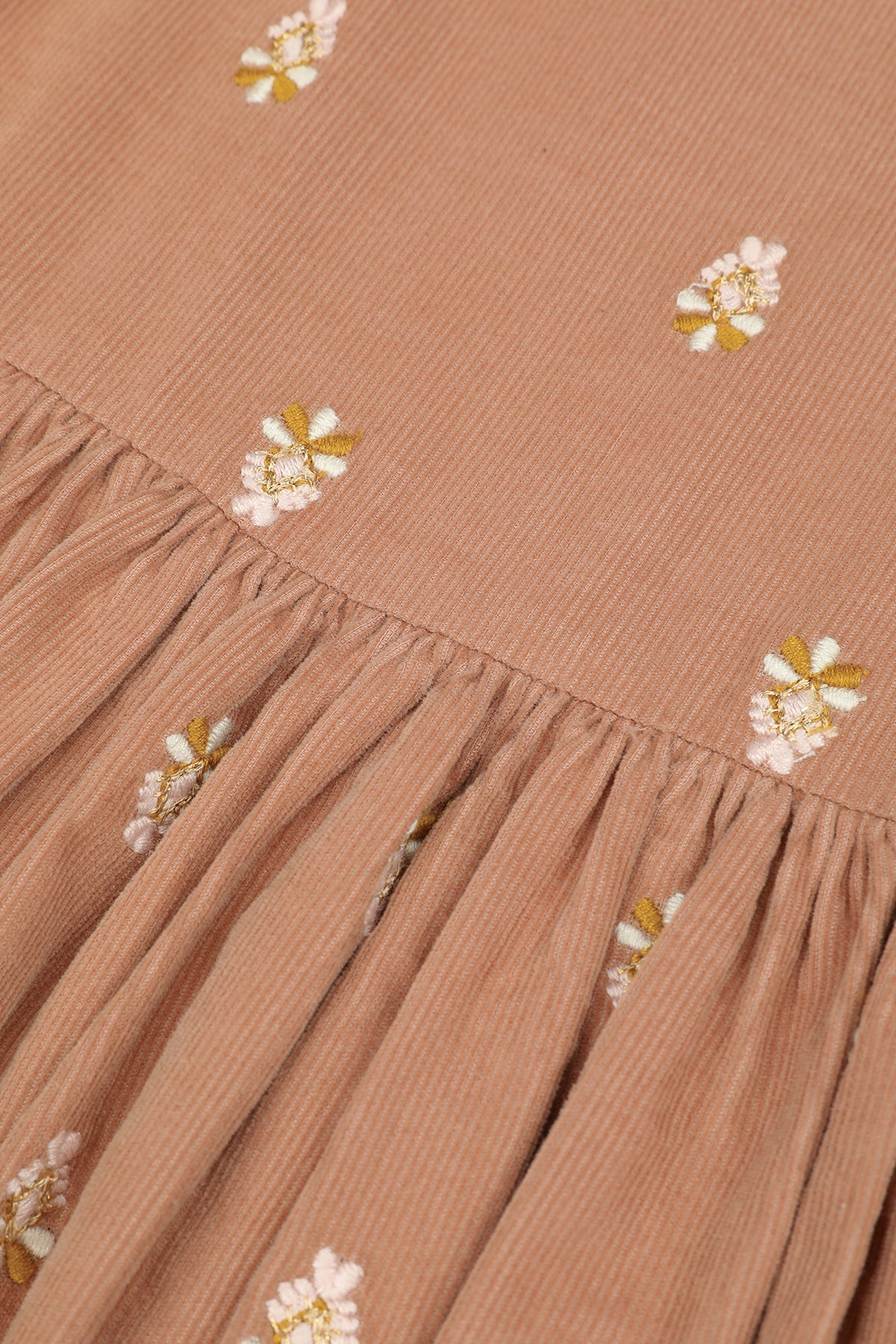 Warm Rose Embroidered Bubble Skirt - Warm Rose Pink