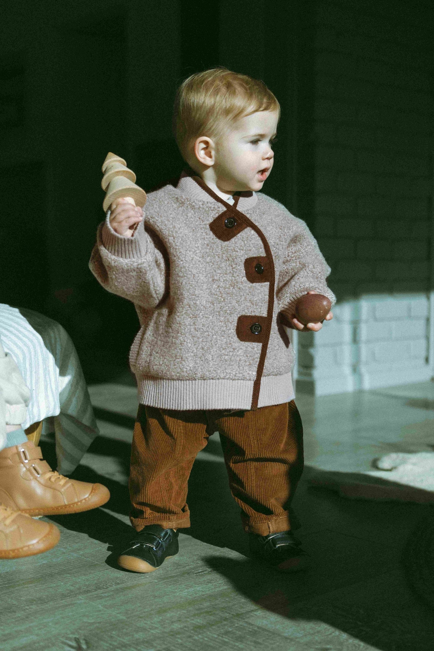 Warm Velvet Light Chestnut Wool  Jacket - Light chestnut