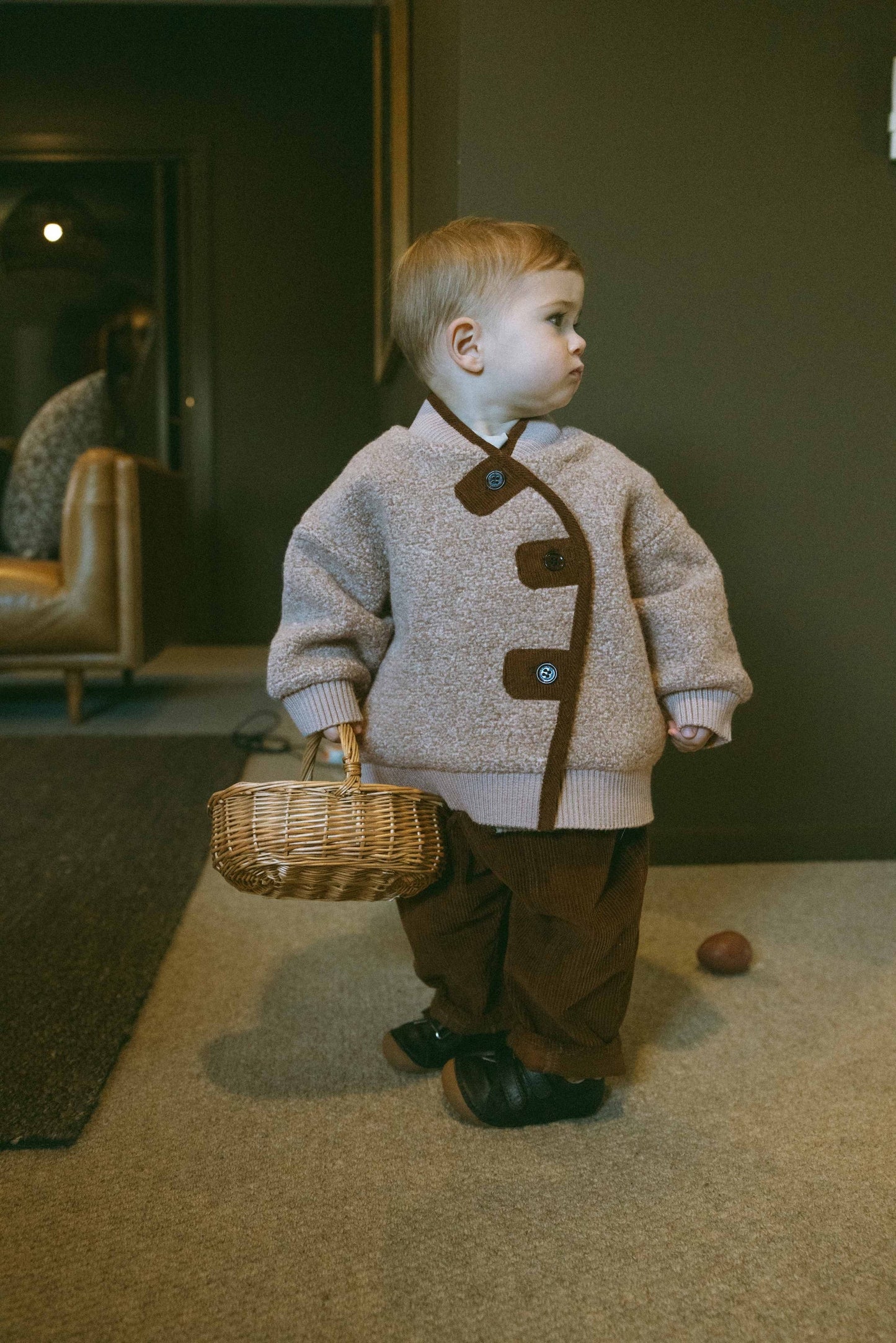 Warm Velvet Light Chestnut Wool  Jacket - Light chestnut