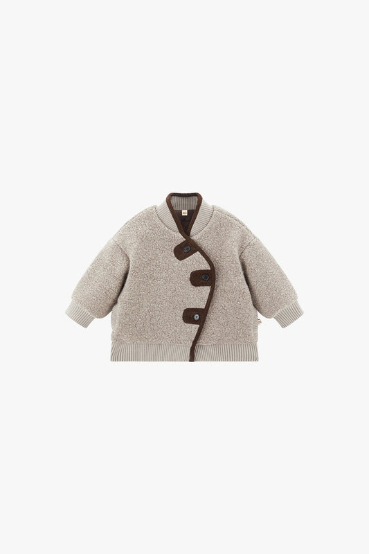 Warm Velvet Light Chestnut Wool  Jacket - Light chestnut