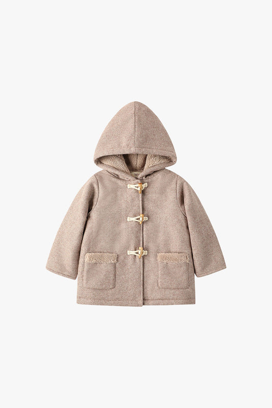 Woolen Coat - Light Floral Camel