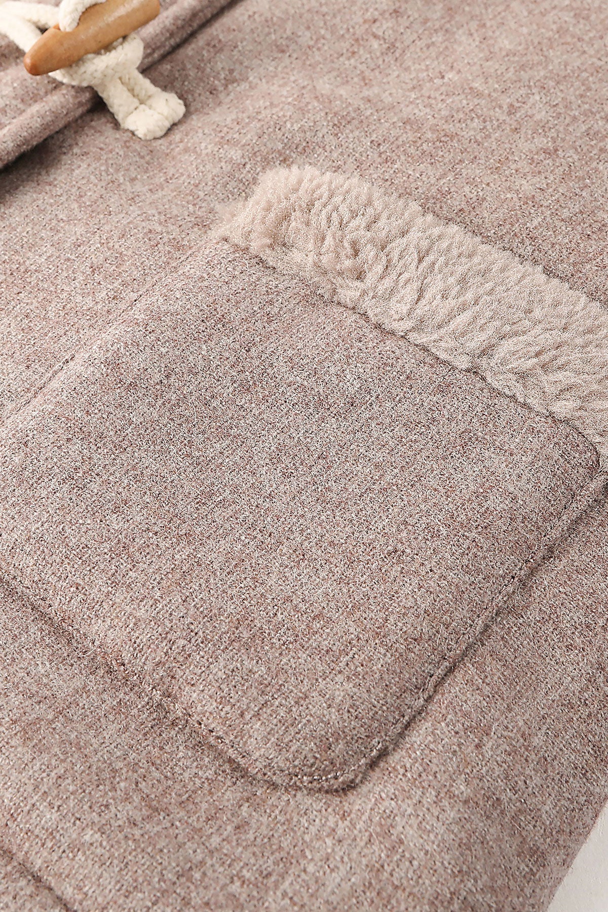 Woolen Coat - Light Floral Camel