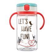Richell Aqulea Clear Straw Bottle (Black Cat) 320ml