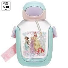 Skater Disney Princess Straw Water Bottle (530ml)