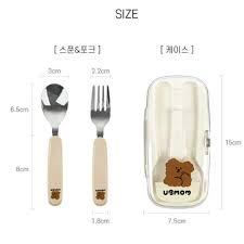 UBMOM stainless steel spoon&fork set with case
