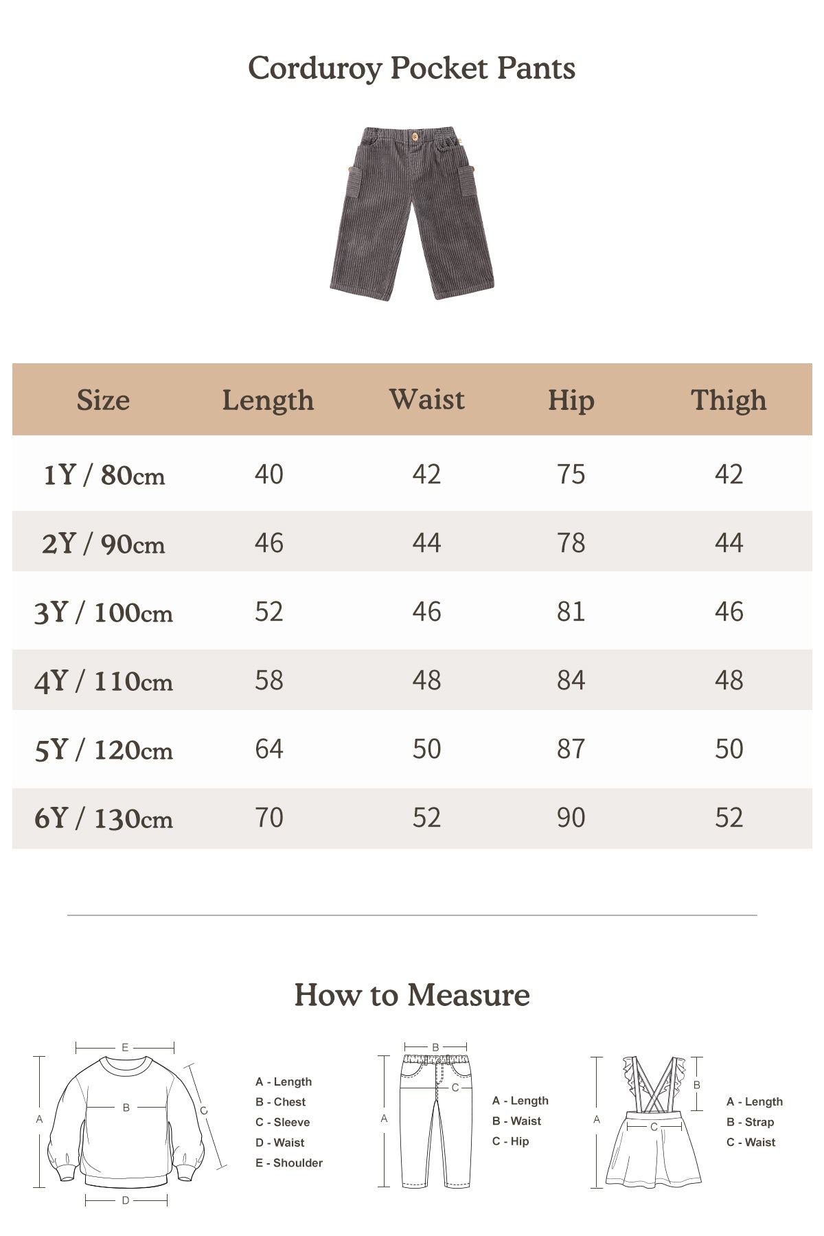 Corduroy Pocket Pants - Gray