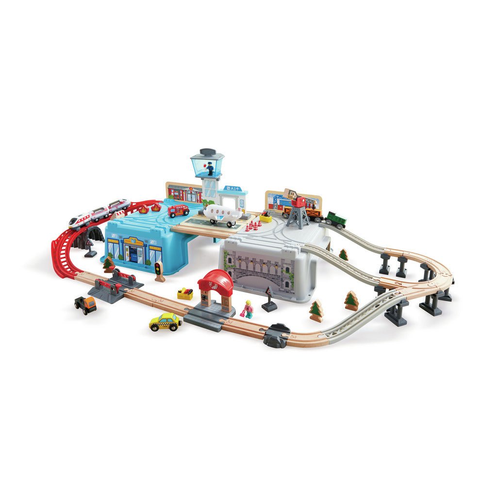 Hape - Mega Metropolis Train Bucket Set All Toys