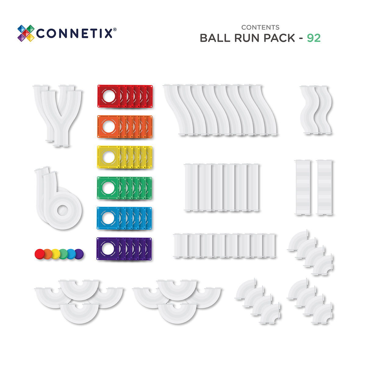 Rainbow Ball Run Pack 92 pc