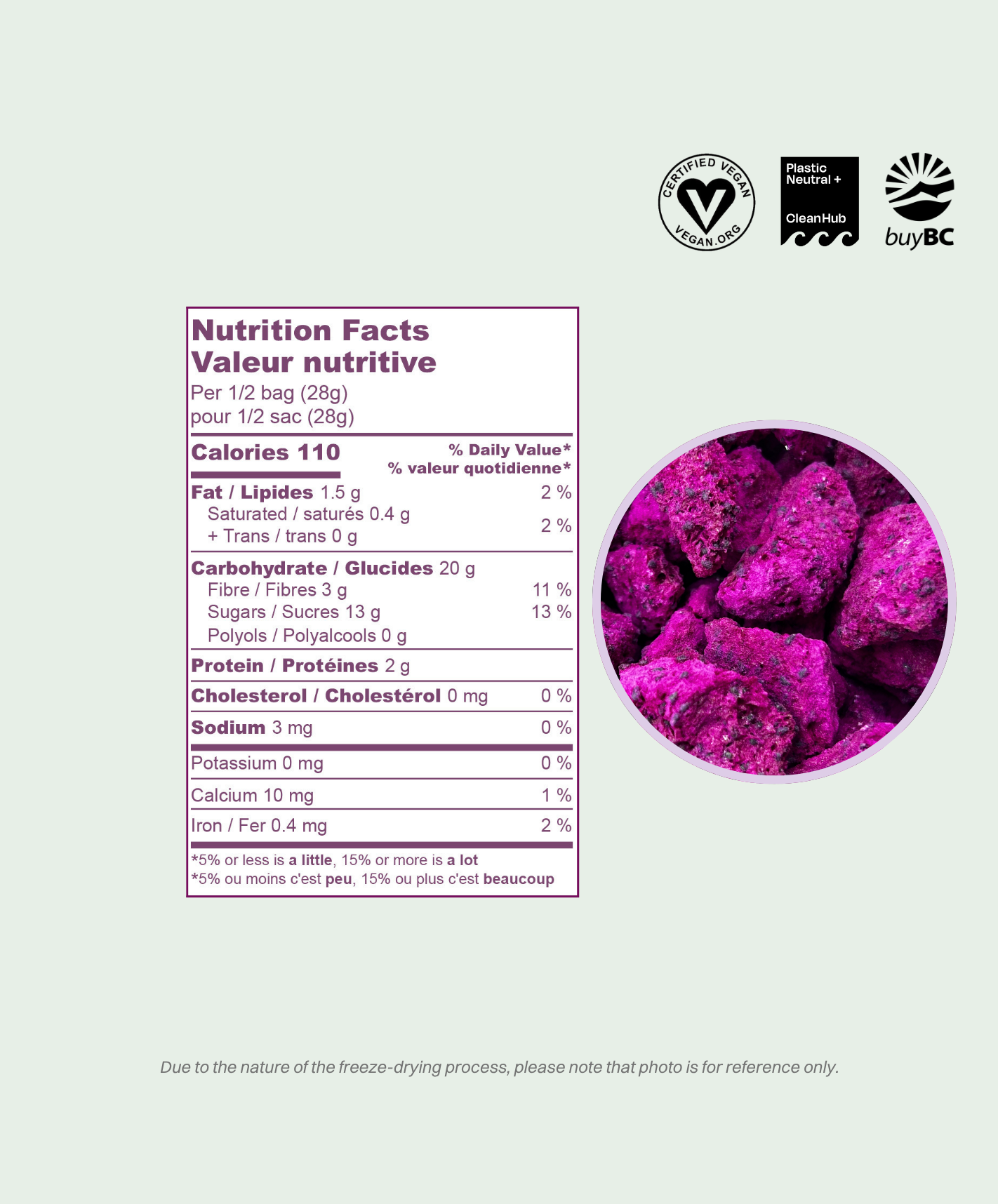 Freeze Dried Dragon Fruits (Chunk)