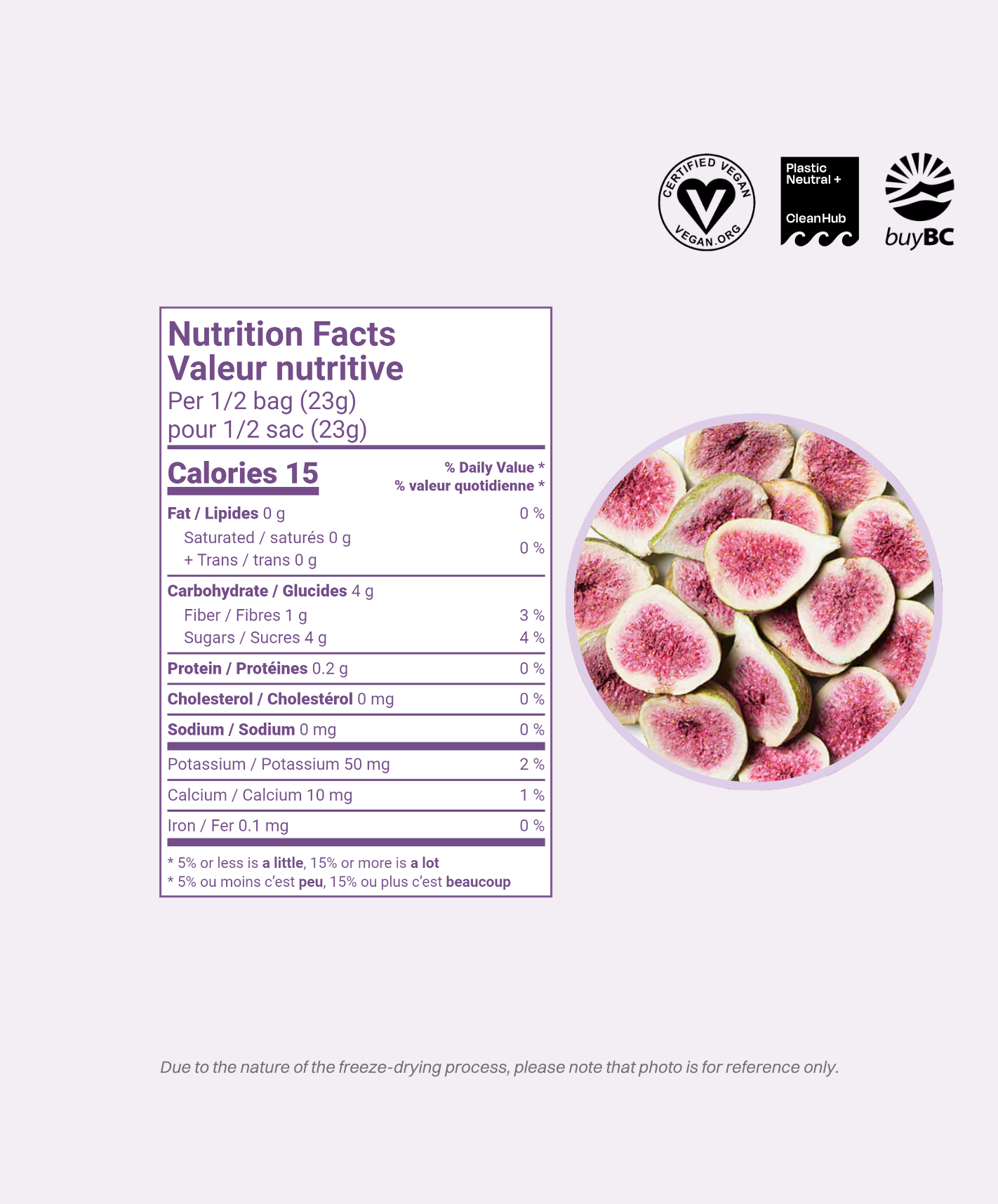 Freeze Dried Figs (Halves)