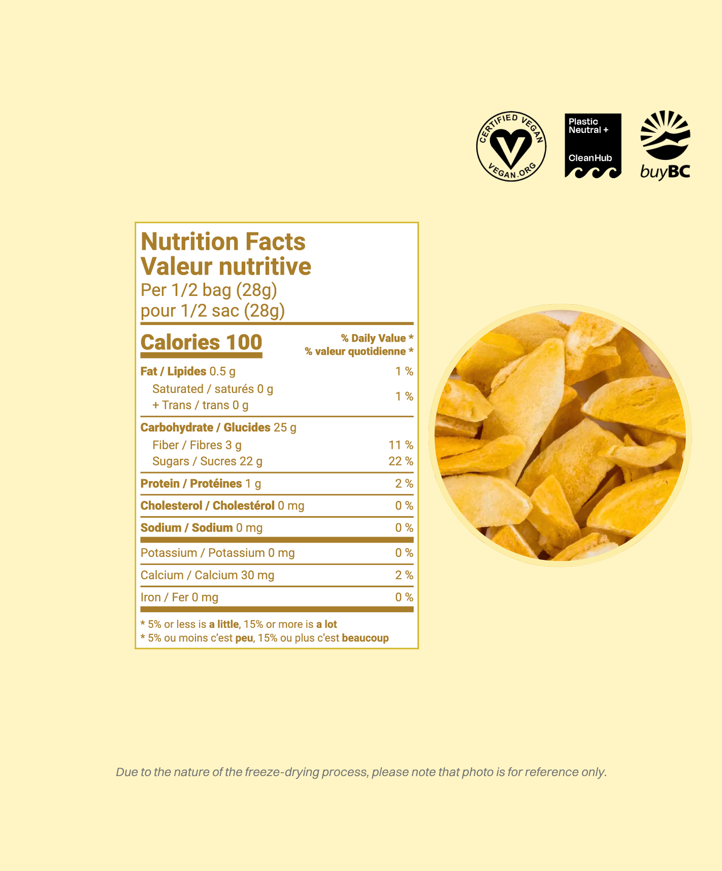 Freeze Dried Mangoes (Sliced)