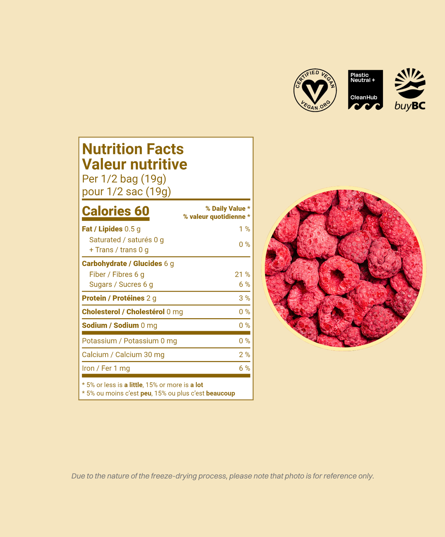 Freeze Dried Raspberries (Whole)