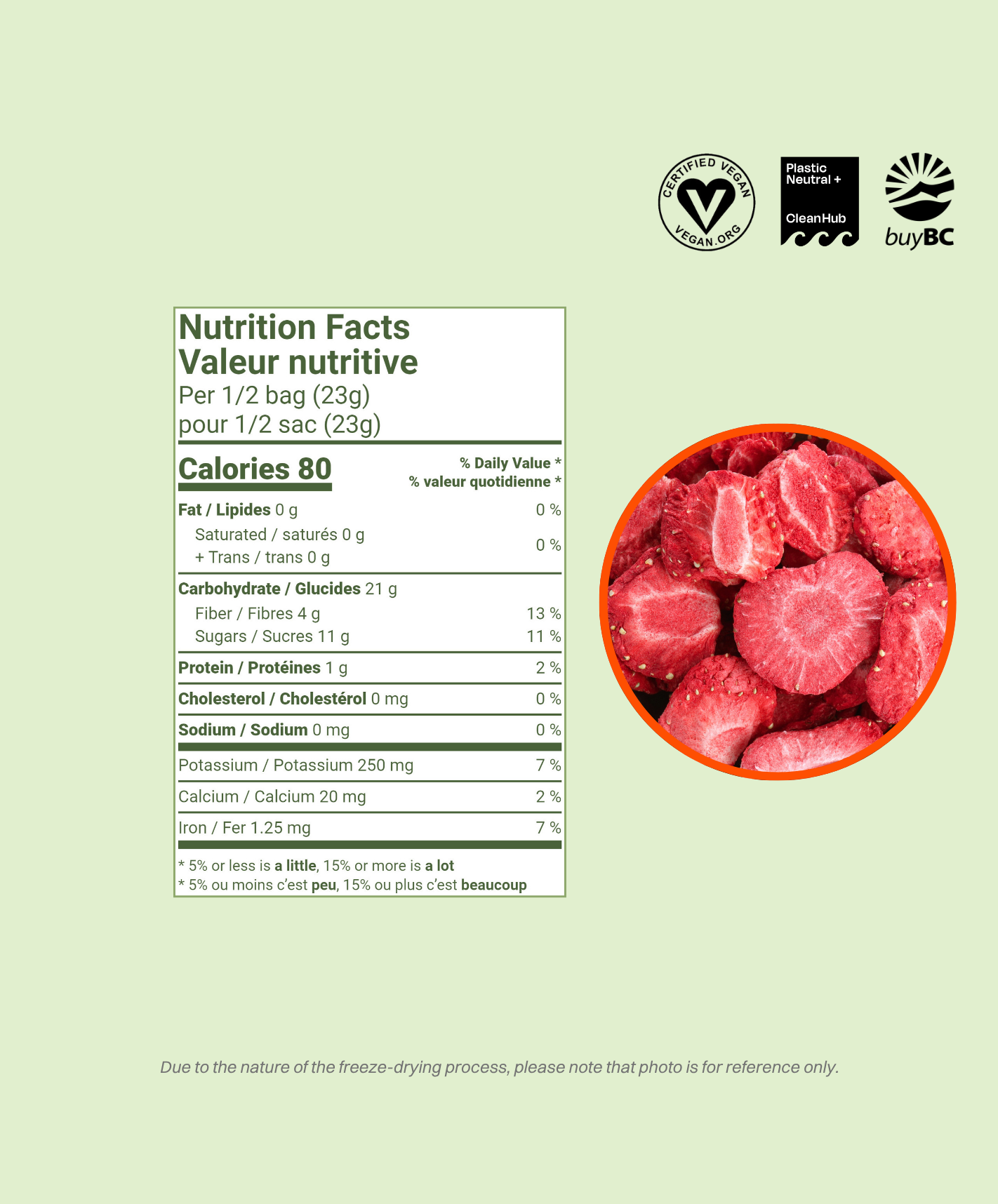 Freeze Dried Strawberries (Sliced)