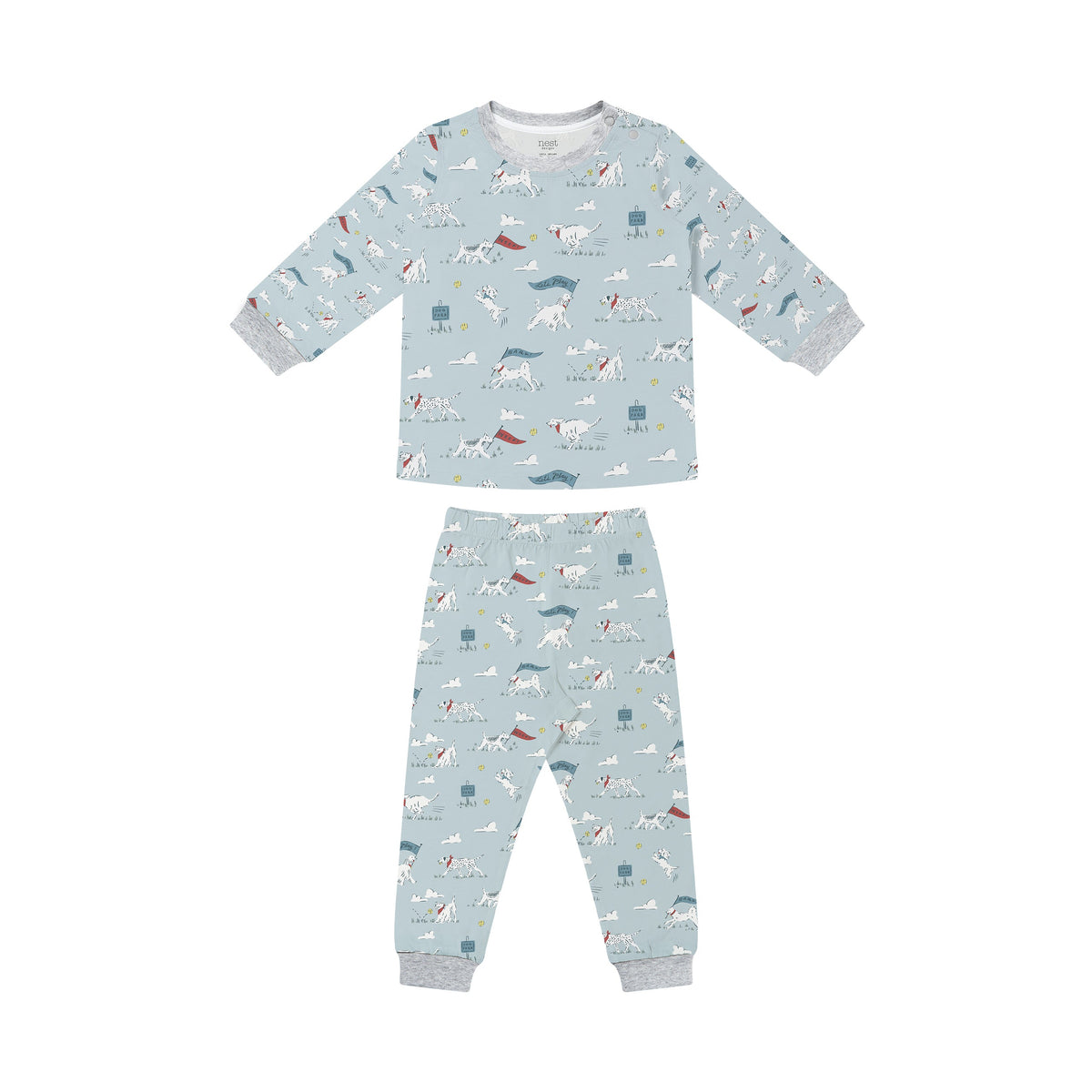 Puppy Park bamboo jersey pajama set product view