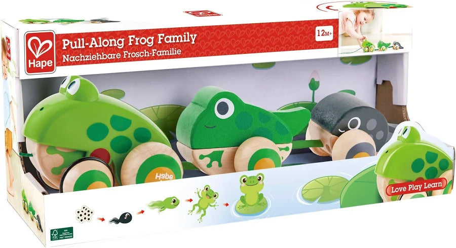 Hape Pull-Along Frog Family