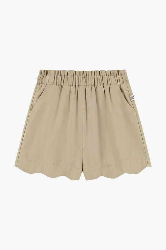 Linen Lace Shorts - Sand