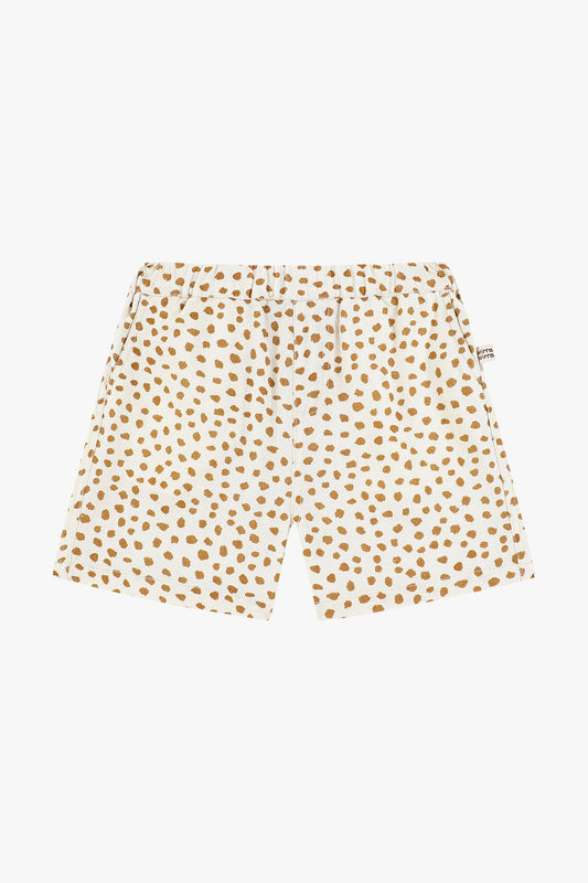 Leopard Print Linen Shorts - Leopard Print