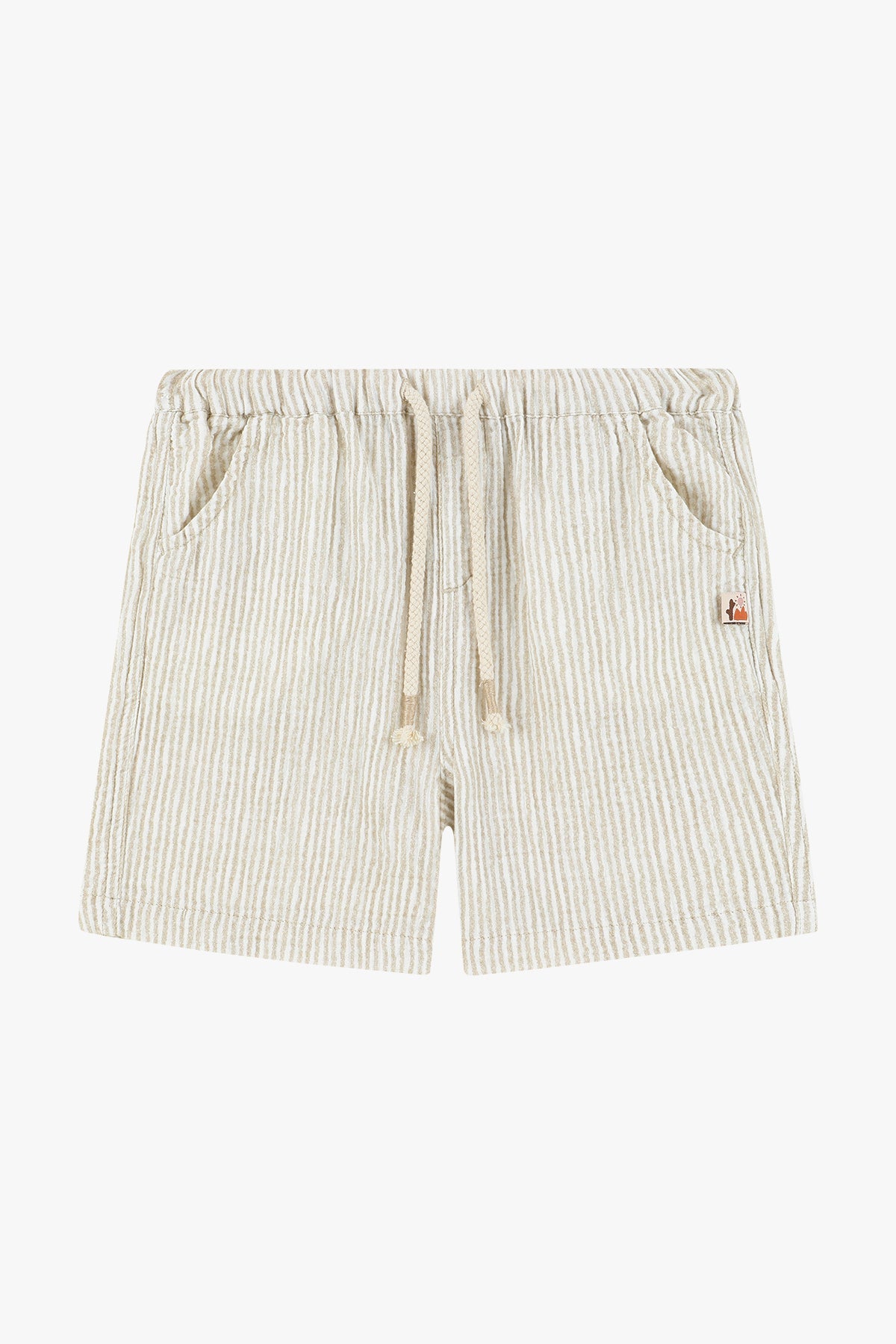 Striped Shorts - Oatmeal