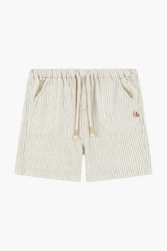 Striped Shorts - Oatmeal