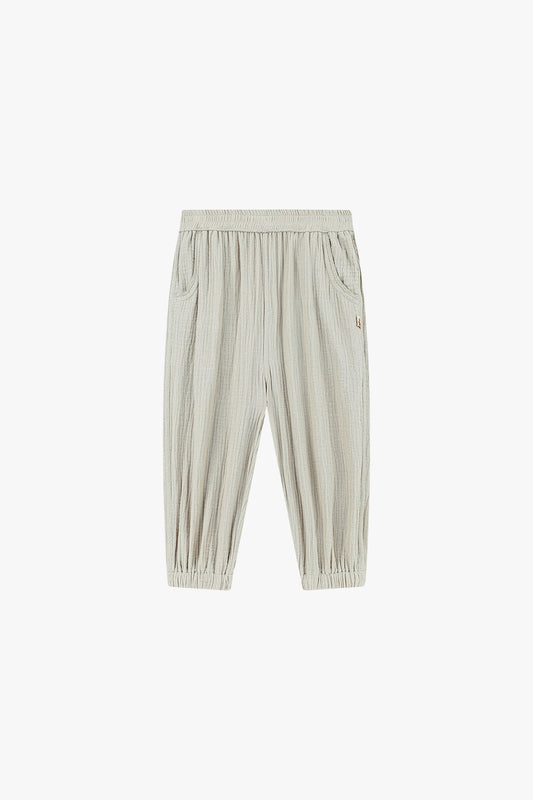Double Layer Crepe Pants - Grey