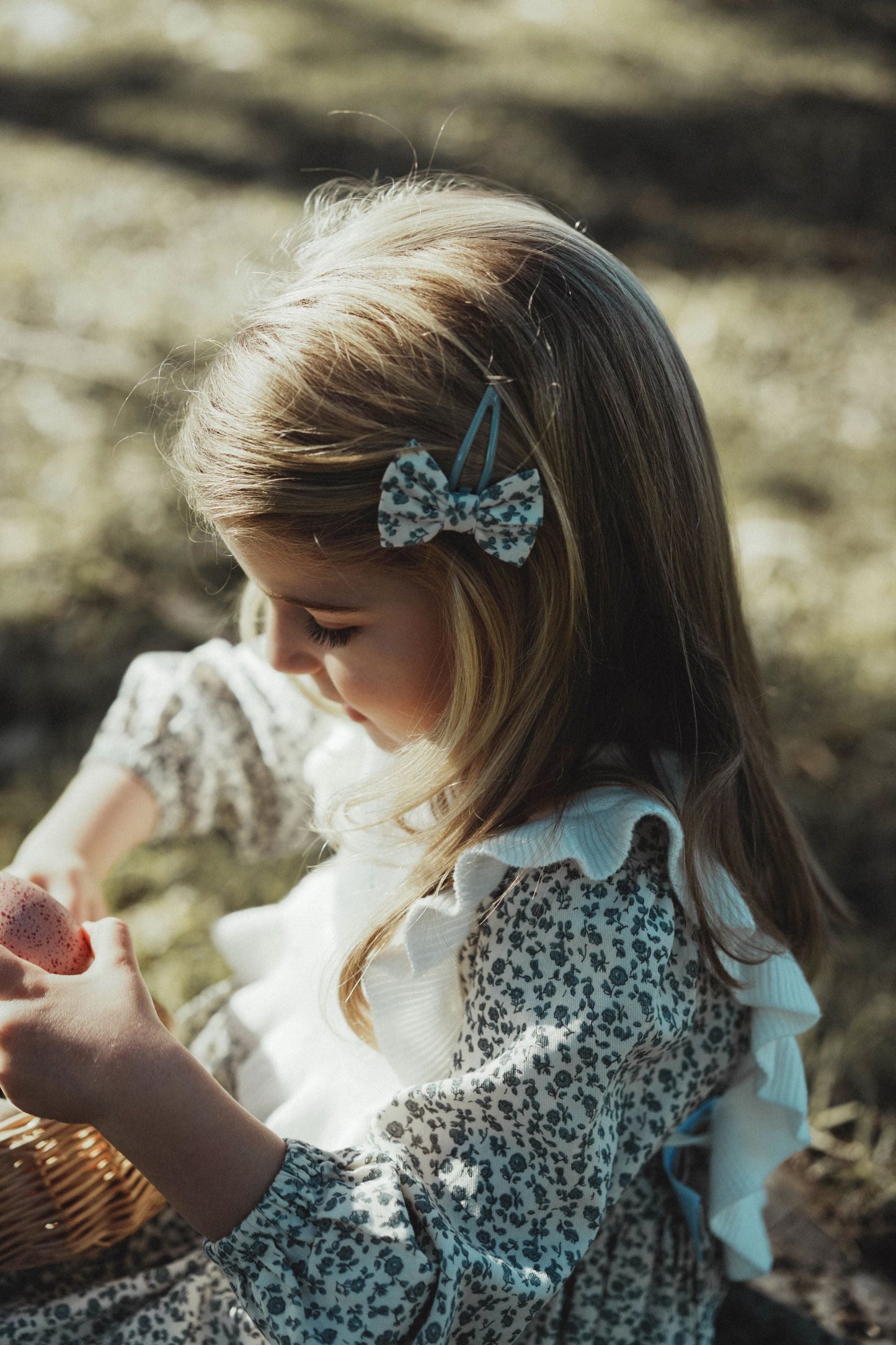 Two-Piece Floral Dress Set - Blue Star Flower