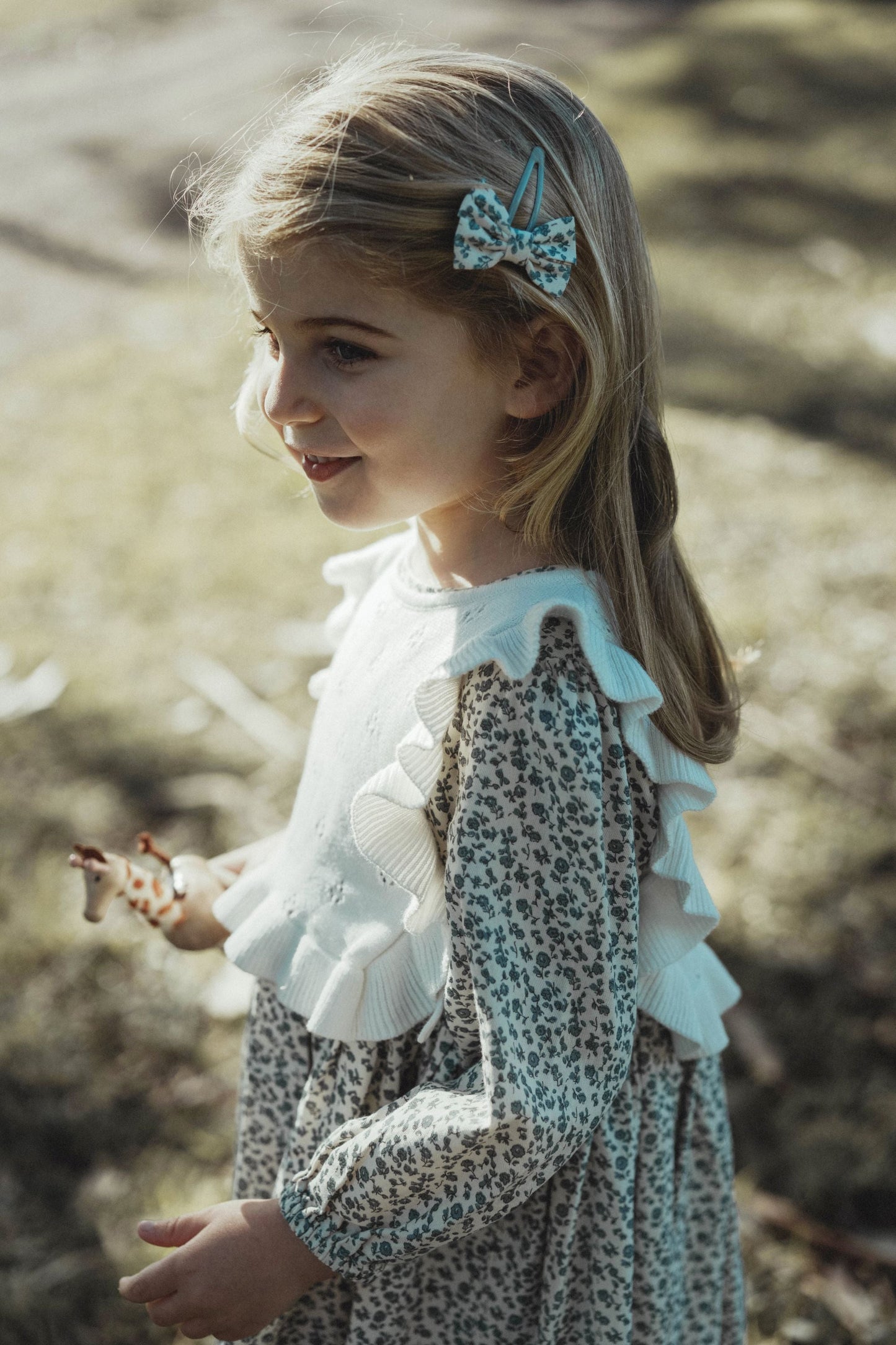 Two-Piece Floral Dress Set - Blue Star Flower
