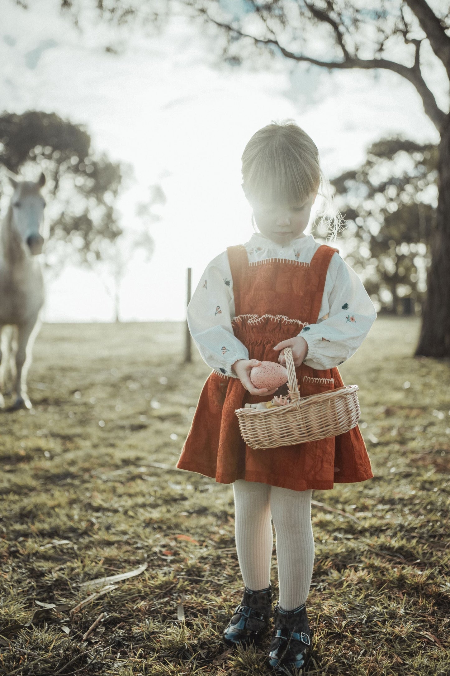 Country Style Suspender Dress - Caramel