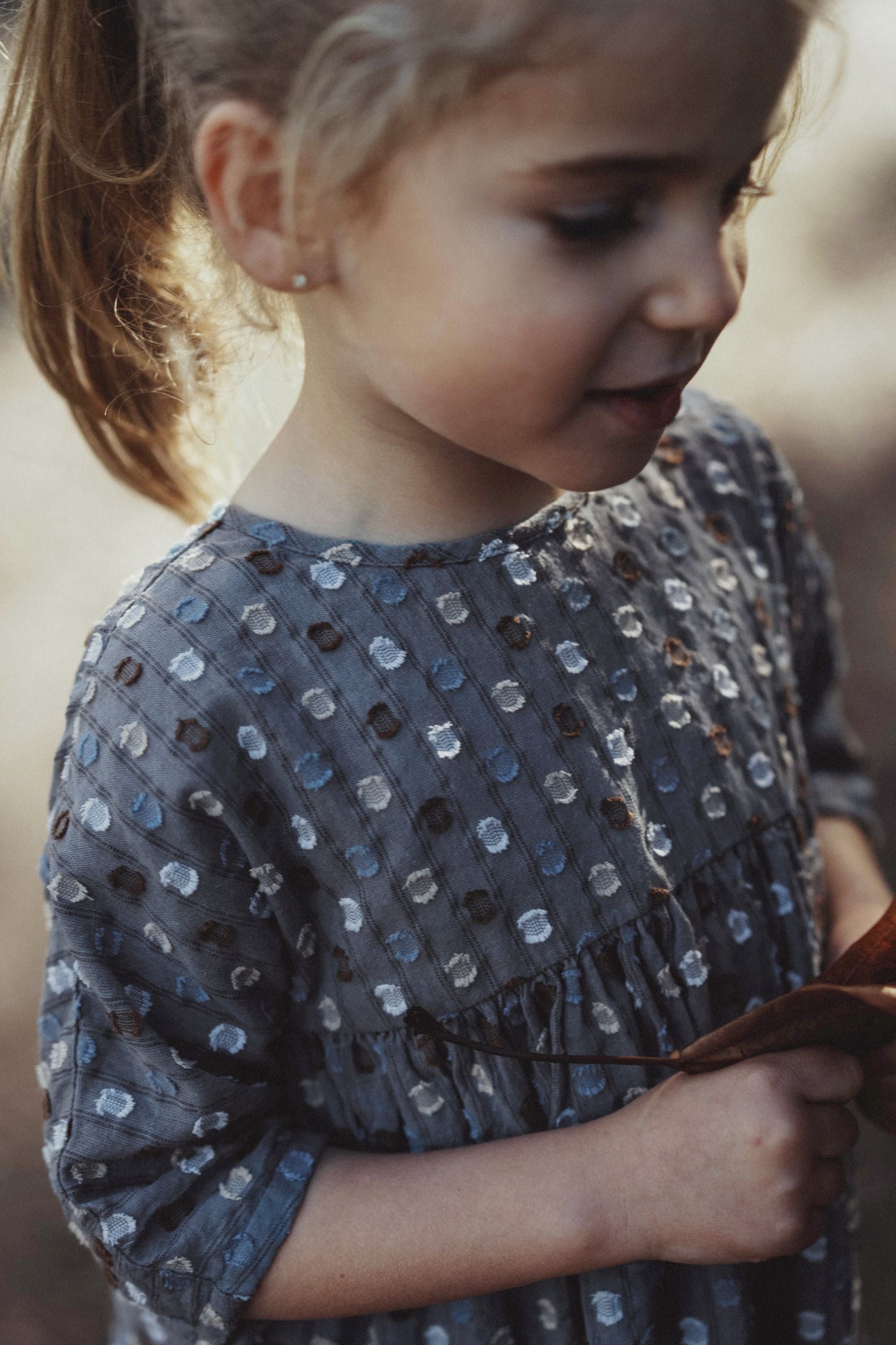Vintage Polka Dot Dress - Navy Blue Polka Dot