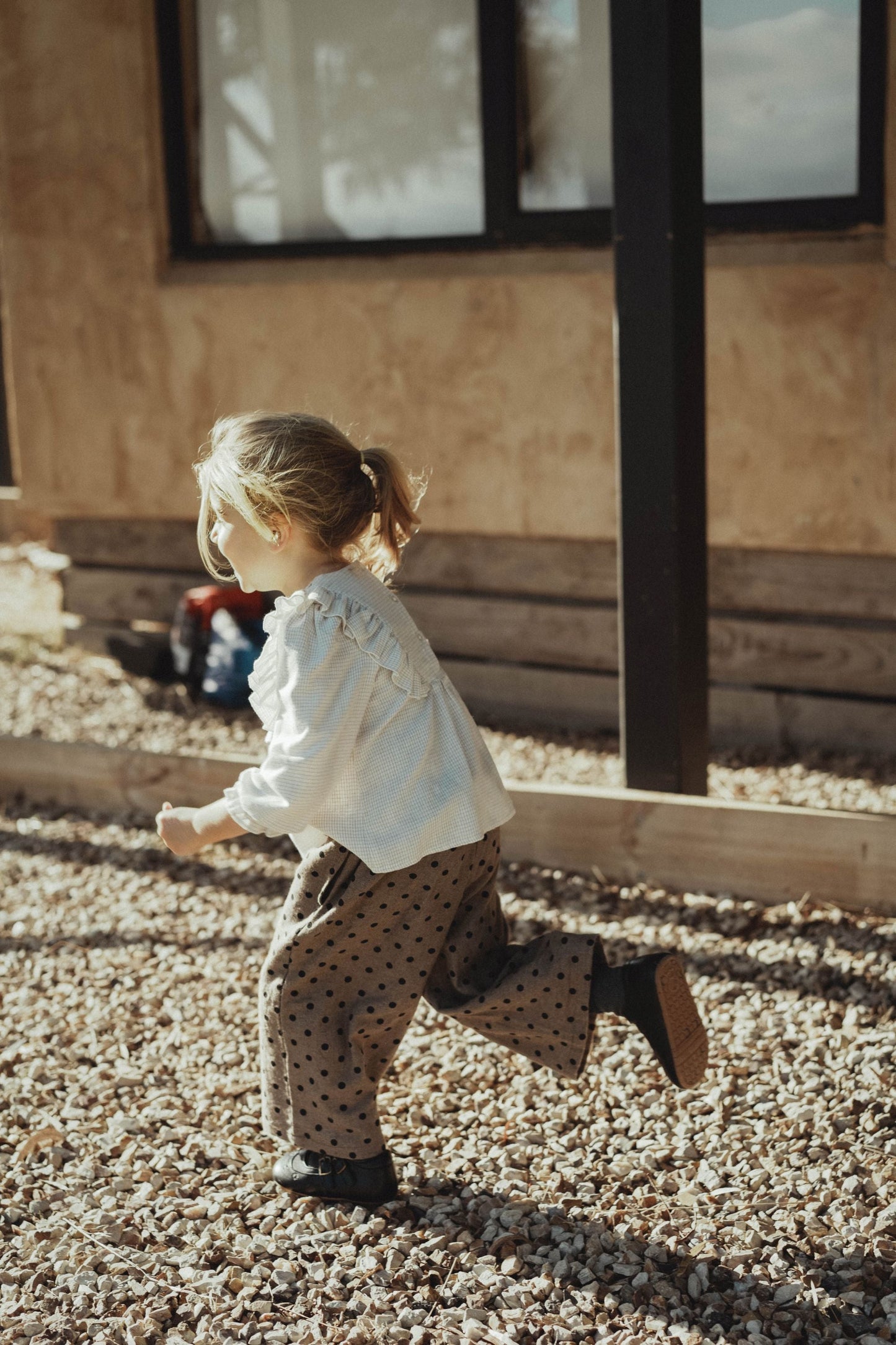 Polka Dot Wide-Leg Pant - Brown Polka Dot