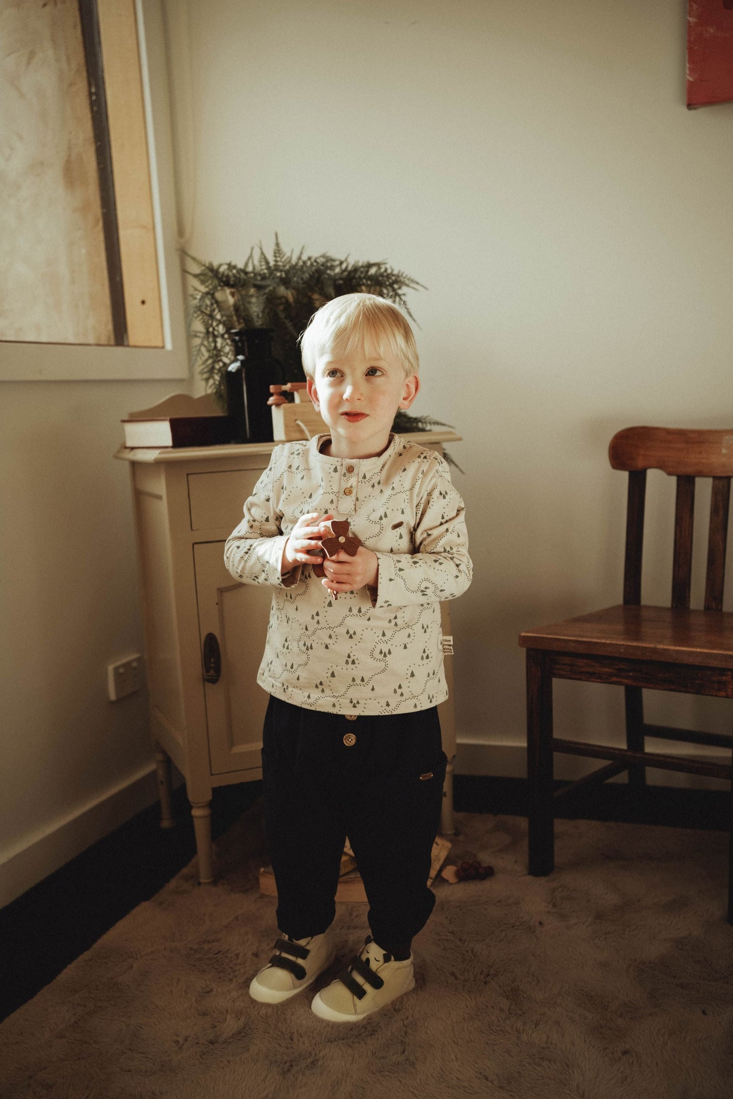 Printed Long Sleeve T-Shirt - Forest